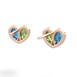 London Topaz 'Our Heart' 14K Rose Gold earrings E5072