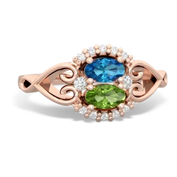 London Topaz Love Nest 14K Rose Gold ring R5860