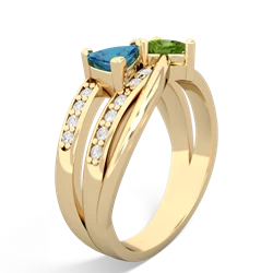 London Topaz Bowtie 14K Yellow Gold ring R2360