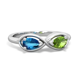 London Topaz Infinity 14K White Gold ring R5050