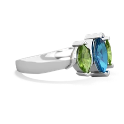 London Topaz Three Peeks 14K White Gold ring R2433