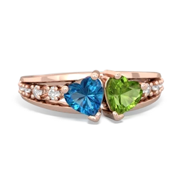 London Topaz Heart To Heart 14K Rose Gold ring R3342