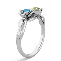 London Topaz Rose Garden 14K White Gold ring R5510