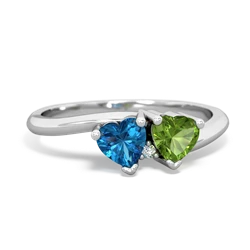 London Topaz Sweethearts 14K White Gold ring R5260