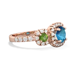 London Topaz Regal Halo 14K Rose Gold ring R5350