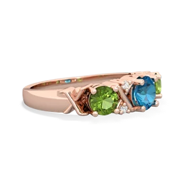 London Topaz Hugs And Kisses 14K Rose Gold ring R5016