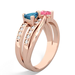 London Topaz Bowtie 14K Rose Gold ring R2360