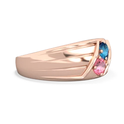 London Topaz Men's Streamline 14K Rose Gold ring R0460