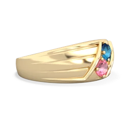 London Topaz Men's Streamline 14K Yellow Gold ring R0460