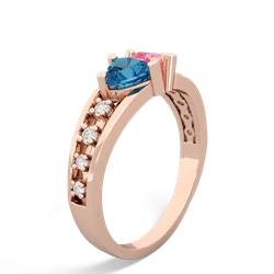 London Topaz Heart To Heart 14K Rose Gold ring R3342