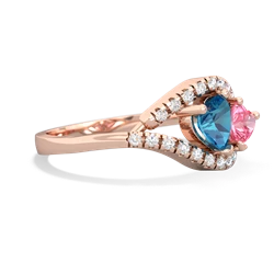 London Topaz Mother And Child 14K Rose Gold ring R3010