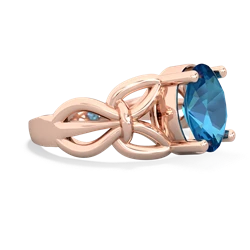 London Topaz Celtic Knot Cocktail 14K Rose Gold ring R2377