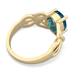 London Topaz Celtic Knot Cocktail 14K Yellow Gold ring R2377