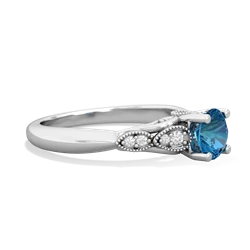 London Topaz Antique Elegance 14K White Gold ring R3100