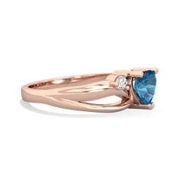 London Topaz Split Band Swirl 14K Rose Gold ring R2130