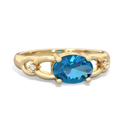 London Topaz Links 14K Yellow Gold ring R4032