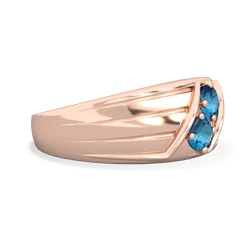 London Topaz Men's Streamline 14K Rose Gold ring R0460