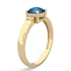 London Topaz Simply Elegant Cushion 14K Yellow Gold ring R2489