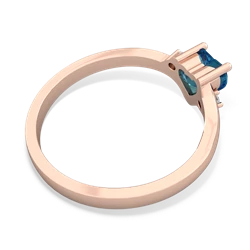 London Topaz Delicate Heart 14K Rose Gold ring R0203