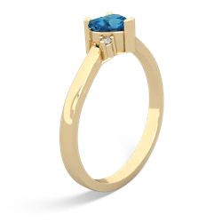 London Topaz Delicate Heart 14K Yellow Gold ring R0203