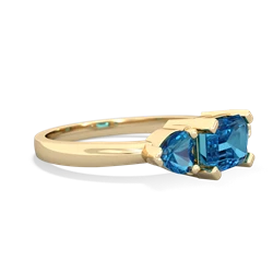 London Topaz Three Stone 14K Yellow Gold ring R5235