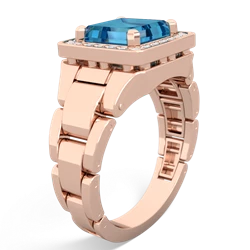 London Topaz Men's Watch 14K Rose Gold ring R0510