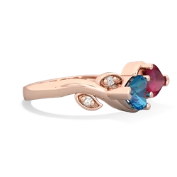 London Topaz Floral Elegance 14K Rose Gold ring R5790