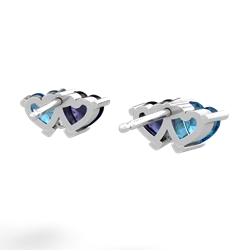 London Topaz Sweethearts 14K White Gold earrings E5260