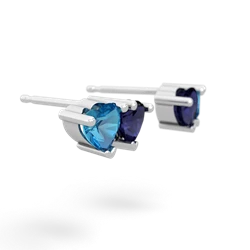 London Topaz Sweethearts 14K White Gold earrings E5260