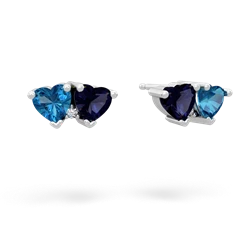 London Topaz Sweethearts 14K White Gold earrings E5260