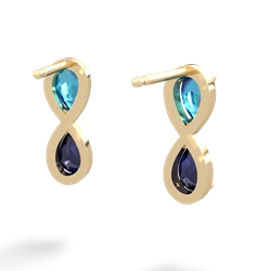 London Topaz Infinity 14K Yellow Gold earrings E5050