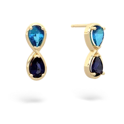 London Topaz Infinity 14K Yellow Gold earrings E5050