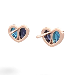 London Topaz 'Our Heart' 14K Rose Gold earrings E5072