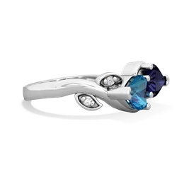 London Topaz Floral Elegance 14K White Gold ring R5790