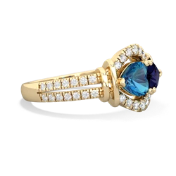 London Topaz Art-Deco Keepsake 14K Yellow Gold ring R5630