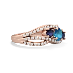 London Topaz Three Stone Aurora 14K Rose Gold ring R3080