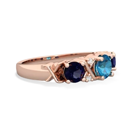 London Topaz Hugs And Kisses 14K Rose Gold ring R5016