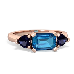 London Topaz Three Stone 14K Rose Gold ring R5235