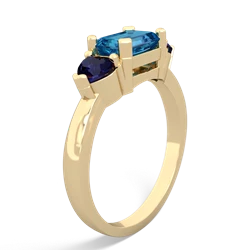 London Topaz Three Stone 14K Yellow Gold ring R5235