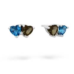 London Topaz Sweethearts 14K White Gold earrings E5260