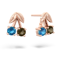 London Topaz Sweet Cherries 14K Rose Gold earrings E7001