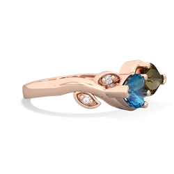 London Topaz Floral Elegance 14K Rose Gold ring R5790