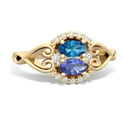 London Topaz Love Nest 14K Yellow Gold ring R5860