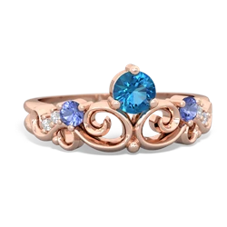 London Topaz Crown Keepsake 14K Rose Gold ring R5740