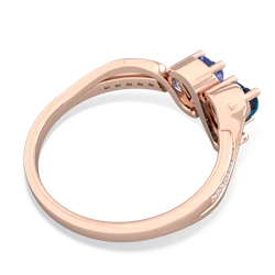 London Topaz Side By Side 14K Rose Gold ring R3090