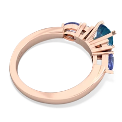 London Topaz 6Mm Round Eternal Embrace Engagement 14K Rose Gold ring R2005