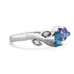 London Topaz Floral Elegance 14K White Gold ring R5790