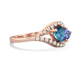 London Topaz Mother And Child 14K Rose Gold ring R3010