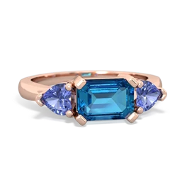 London Topaz Three Stone 14K Rose Gold ring R5235