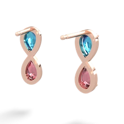 London Topaz Infinity 14K Rose Gold earrings E5050